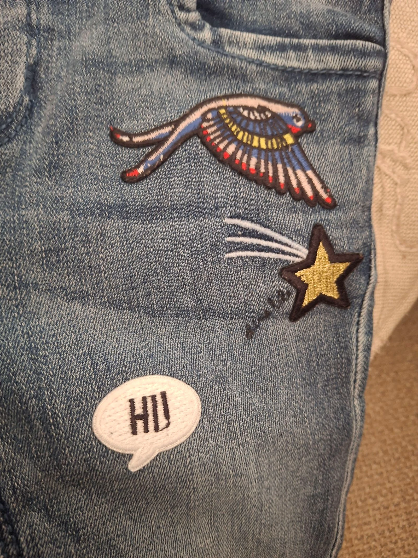Original patch blue skinny jeans Brand Name it Size 6 years – photo 4